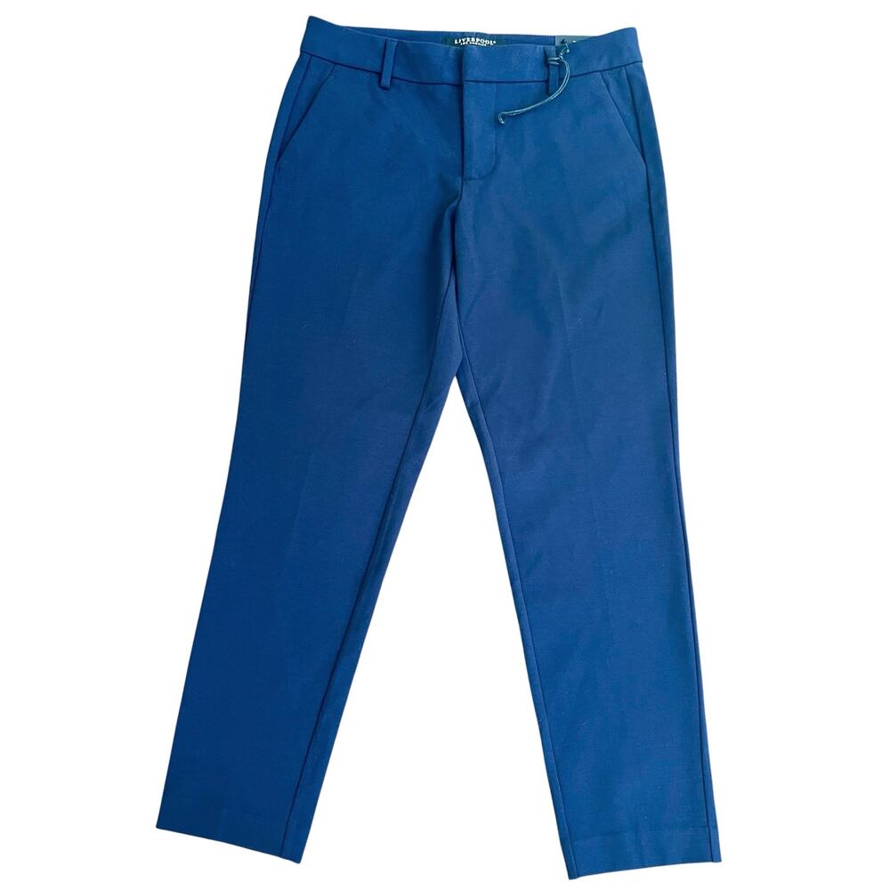 Liverpool Los Angeles Kelsey Petite 2P Navy Blue Stretch Trousers Pants